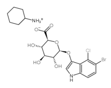 18656-96-7, 5-Bromo-4-chloro-3-indolyl b-D-glucuronide cyclohexylammonium salt, CAS:18656-96-7