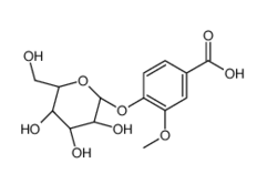 32142-31-7 ,香草酸-4-β-D-葡萄糖苷,Vanillic acid 4-β-D-glucoside, CAS:32142-31-7
