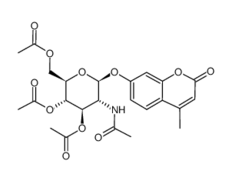 124167-45-9 , 4-Methylumbelliferyl 2-acetamido-3,4,6-tri-O-acetyl-2-deoxy-b-Dglucopyranoside, CAS:124167-45-9