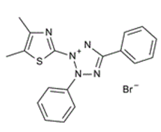 298-93-1 , Thiazolyl blue tetrazolium bromide ;  3-(4,5-Dimethylthiazol-2-yl)-2,5-diphenyl-2H-tetrazolium bromide; MTT; Methylthiazolyldiphenyl-tetrazolium bromide