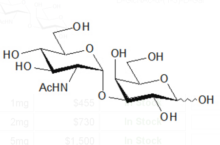 97096-73-6 , GlcNAc-a-(1-3)-Gal ; 3-O-(2-Acetamido-2-deoxy-a-D-glucopyranosyl)-D-galactose
