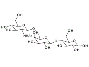 68665-69-0 , 6'-b-GlcNAc-lactose; 6'-b-N-Acetylglucosaminyllactose ; 4-O-(6-O-[2-Acetamido-2-deoxy-b-D-glucopyranosyl]-b-D-galactopyranosyl)-D-glucopyranose