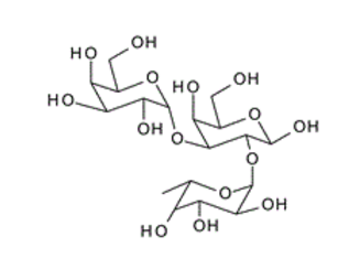 49777-14-2 , Gal-a-1,3(Fuc-a-1,2)Gal; 2-O-(3-O[a-D-Galactopyranosyl]-a-L-fucopyranosyl)-D-galactopyranose ; Blood Group B trisaccharide