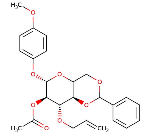 1477956-18-5 , 4-甲氧苯基 2-O-乙酰-3-O-烯丙基-4,6-O-苯亚甲基-Β-D-吡喃葡萄糖苷, 4-Methoxyphenyl 2-O-Acetyl-3-O-allyl-4,6-O-benzylidene-beta-D-glucopyranoside , CAS:1477956-18-5
