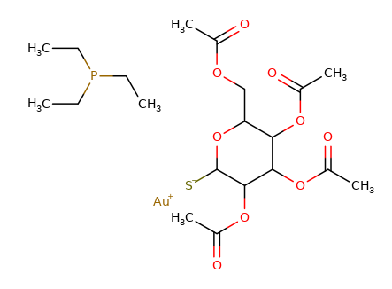 34031-32-8, Auranofin ,金诺芬, 醋硫葡金, CAS: 34031-32-8