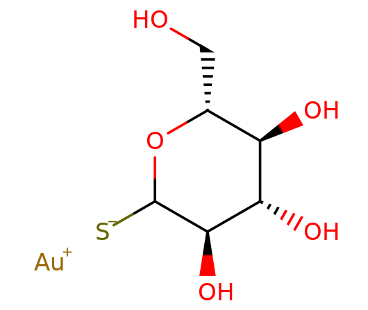 12192-57-3, 葡糖硫金, Gold thioglucose, CAS: 12192-57-3