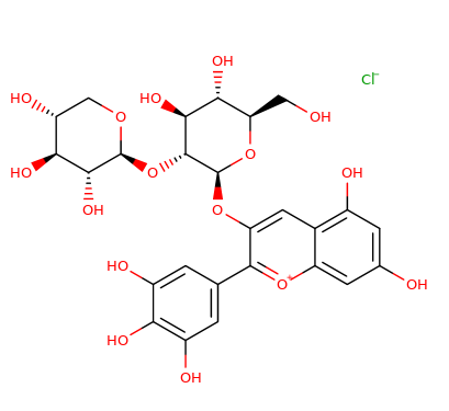 53158-73-9 , Delphinidin 3-sambubioside chloride