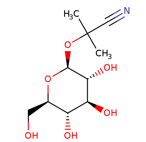 554-35-8, Linamarin, α-Hydroxyisobutyronitrile β-D-glucopyranoside , CAS:554-35-8