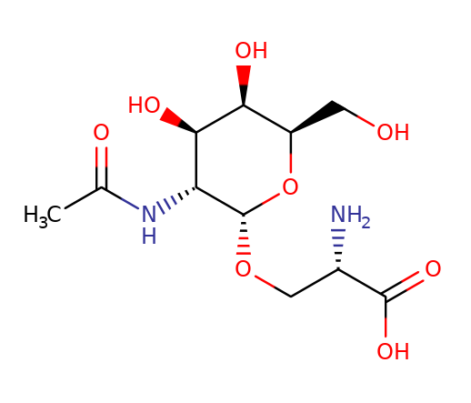 67262-86-6 , TN ANTIGEN, GalNac-α-1-O-serine, O-(2-(乙酰氨基)-2-脱氧-Α-D-半乳糖苷)-L-丝氨酸 