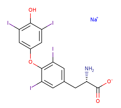 55-03-8 , 左旋甲状腺素钠, 左甲状腺素钠, Levothyroxine sodium, T4, CAS:55-03-8