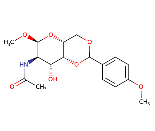 78489-61-9, Methyl 2-acetamido-2-deoxy-4,6-(4-methoxybenzylidene)-a-D-galactopyranoside, CAS:78489-61-9