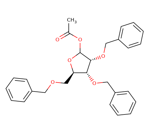 58381-23-0 , 1-O-Acetyl-2,3,5-tri-O-benzyl- D-ribofuranose, CAS:58381-23-0